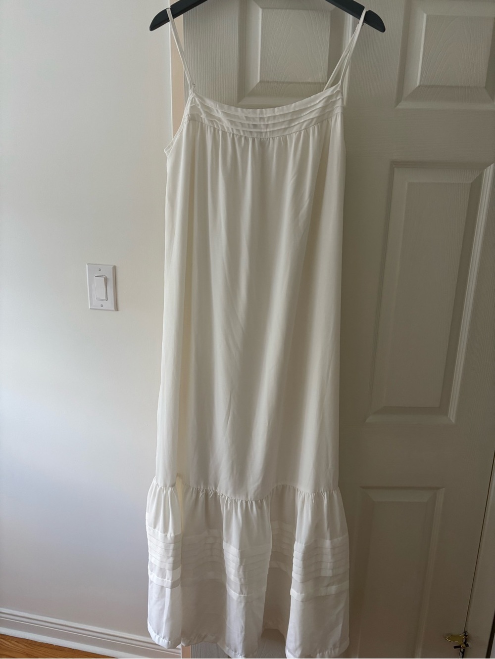 White tiered maxi summer dress
